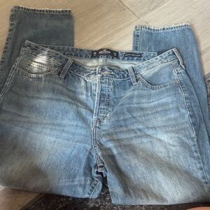 Hollister Men's Light Blue Relaxed Jeans